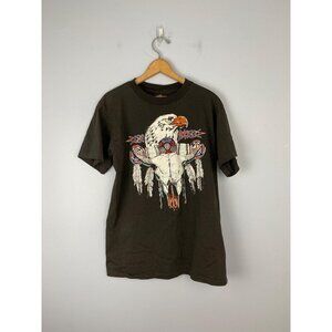 Vintage Diamond Dust Eagle T-shirt, Size L, 90s Glittery Bald Eagle Southwestern